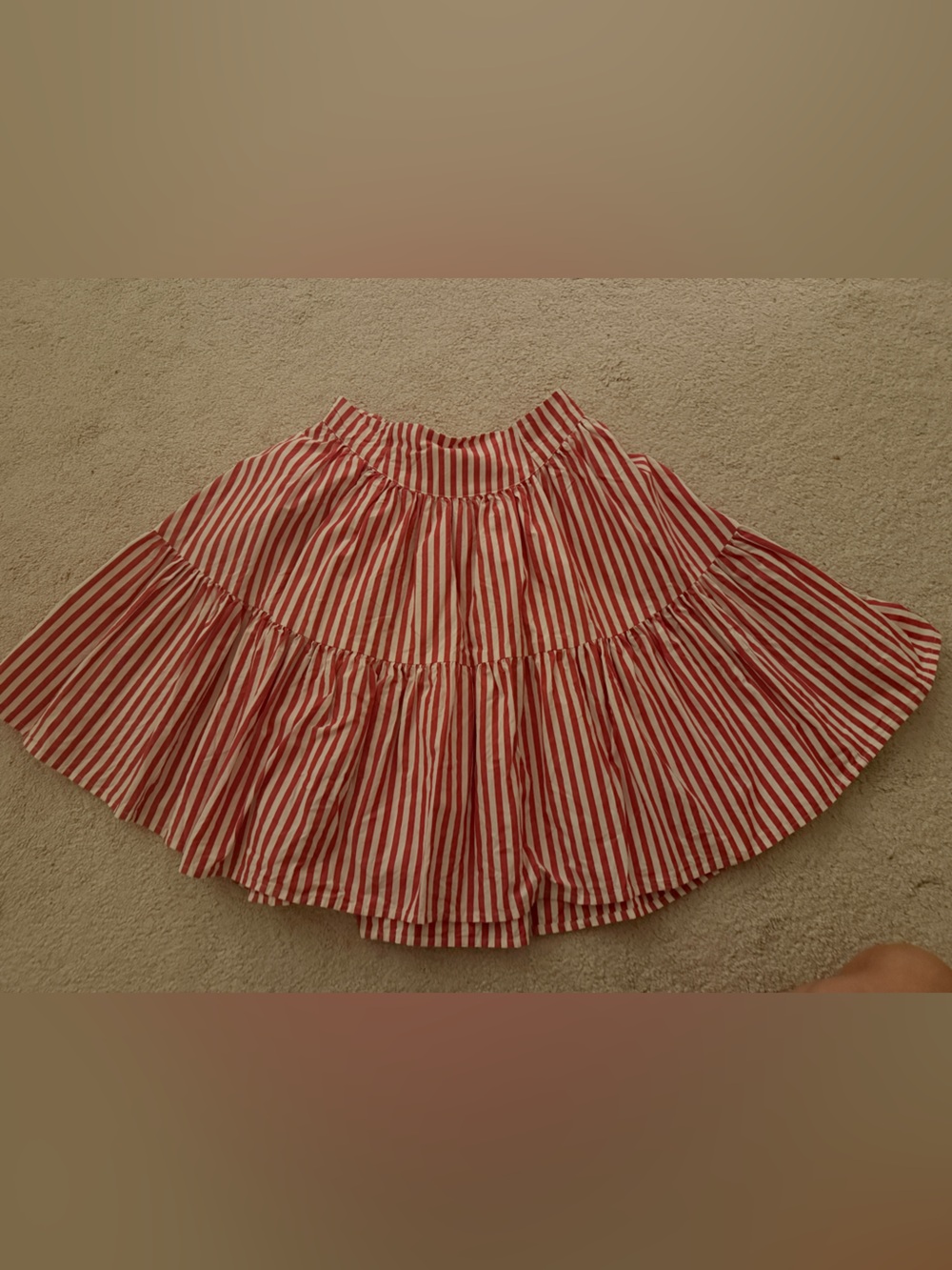 Urban Outfitters Kimchi Blue - Red and White Striped Tiered Women's Skirt XXS